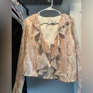 Ruffle, Beige Princess Polly Top